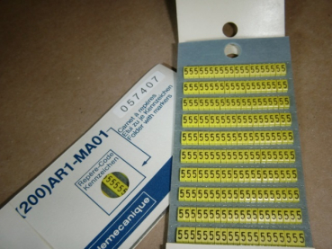 AR1-MA01-5 Aderendbeschriftung "5" für DZ5CA… bzw. AR1SC03, 200 Stück